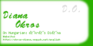 diana okros business card